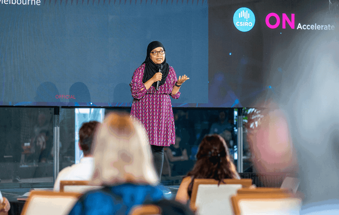 Dr Noor Karishma Shaik speaking at an event